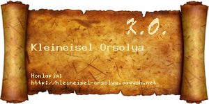 Kleineisel Orsolya névjegykártya