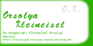 orsolya kleineisel business card
